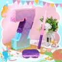 Shappy 16 Inch Mermaid Piata Purple Number Birthday Piata Party with Stick Blindfold Confetti for Anniversary Celebration Birthday Decoration Supplies(Number 7)