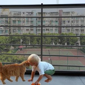Banister Guard-10ft X 3ft Thick Balcony Safety Net for Kids Pet Balcony Guard Balcony Netting for Pets Rail Net for Balcony Apartment Cat Netting Safety Netting for Railings Stair Guard (Black)