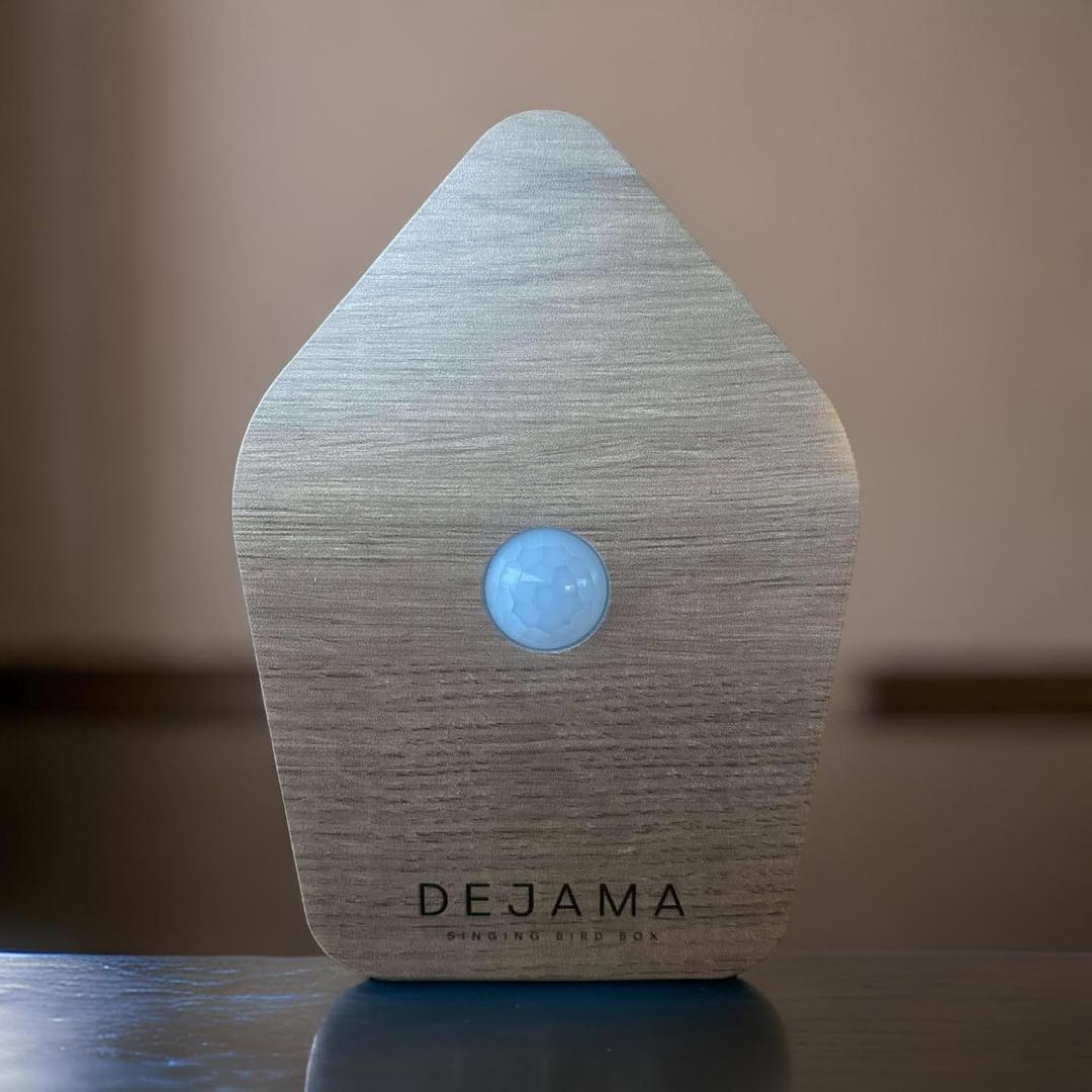 Dejama Singing Bird Box Mini Zwitscher for Bathrooms and Interiors Modern Nature Sound Box - Motion Sensor with Sound