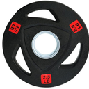 Fitvids Olympic Cast Iron 2-Inch Weight Plate for Strength Training & Weightlifting, Rubber Coate Style