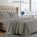 100% Egyptian Cotton King Sheet Set Naturally Cooling & Breathable Sateen 4 Piece King Sheets, Authentic Long-Staple Cotton for Lasting Softness, Snug Fit 15" Deep Pocket Fitted - Charcoal