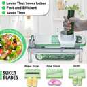 Stainless steel Vegetable Chopper, Veggie Chopper With 8 Blades, Onion Dicer with Container, Food Cutter & Grater Mandoline Slicer