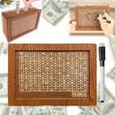 Cash Vault Wooden Savings Box,$10000 Wooden Cash Saver Money Box, Cash Saver Box, Coin Counter Piggy Bank, Money Box with Counter, Wooden Money Box with Money Target and Numbers (Dark Brown)