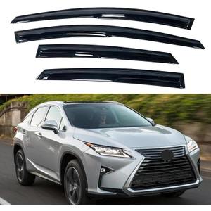 IG Window Visor for Lexus RX350 RX450h 2010-2015, Rain Guard Tape-On Extra Durable Sun Wind Side Vent Window Deflector Mugen Style, 2010 2011 2012 2013 2014 2015