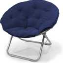 Urban Lifestyle Micro Suede Saucer Chair, Adult, Navy