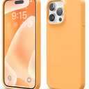 elago Compatible with iPhone 15 Pro Max Case, Liquid Silicone Case, Full Body Protective Cover, Shockproof, Slim Phone Case, Anti-Scratch Soft Microfiber Lining, 6.7 inch (Orange)