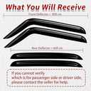 Rain Guards for 2018-2025 Jeep Wrangler JL Side Window Wind Deflector fit 2020-2025 Gladiator Visors Shades Tape On Out Channel 4PC Set Black