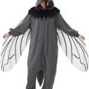 Adult Mosquito Bug Costume Halloween Onesie Pajamas Fly Insect Cosplay One-Piece for Women and Men (Large)