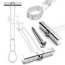 10 Pcs 1/4"-20 Toggle Bolts for Drywall, Heavy Duty Metal Strap Anchors Hold Up to 260 lbs, Wall Mounting Kit for TV, Cabinets & Shelves
