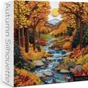 Fall Landscape Puzzles for Adults 1000 Pieces, Autumn Nature Jigsaw Puzzles, Beautiful Forest Art Puzzles