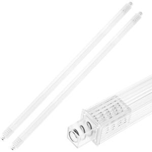 Towel Bar Replacement Rod 24 Inches Bathroom Towel Rack with Adjustable Spring End Wall Mount Replacement Towel Bar for Ceramic Holder Bathroom and Kitchen Towel Rod Storage (Clear Towel Holder)