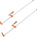 VEVOR Bar Clamps for Woodworking, 2-Pack 36" Clamp, Quick-Change F Clamp with 600 lbs Load Limit, 2.5" Throat Depth, Cast Iron and Carbon Steel, Wood Clamps for Woodworking Metal Working