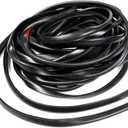 G-PLUS Universal Fender Flares Edge Trim, Rubber Seal for Car and Truck Wheel Wells, Rubber Gasket for Fender Flare, Bonds w/ 3M Automotive-Grade Adhesive Tape, 30ft Wiper Style Trim Black