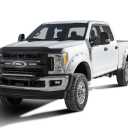 Bushwacker Pocket/Rivet Style Color-Matched Front & Rear Fender Flares | 4-Piece Set, Ingot Silver, Smooth Finish | 20942-52 | Fits 2017-2022 Ford F-250, F-350 Super Duty