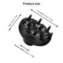 2 x Diffuser Attachment for Hair Dryer, Blow Dryer Nozzle-Specific Hair Diffuser for Curly Hair and Natural Wavy Hair, Suitable for Hair Dryers 4.0-4.4cm (Black)