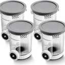 4 Pack Swirl Ice Creami Makers Pints and Lids,NC700 Makers Containers Cups creami accessories Compatible with Ninja Swirl Ice Cream NC700 NC701 Series & Soft Serve Makers,Dishwasher Safe