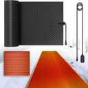 Heated Snow Melting Mat, 21 x 72 Inch Heated Outdoor Mats with 140 ℉ Setting Temps, 4 in/h Non Slip PVC Snow and Ice Melting Mat for Walkway Roof Stair Decks, Winter Snow Remove