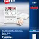 Avery 03380 Textured Post Cards, 4-1/4 x 5-1/2, Matte White, 120 Cards/Box