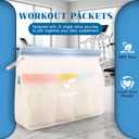 Protein Powder Travel Container Set,Reusable Powder Supplement Container To Go,21Pcs Single Dose Bags & 3Pcs Large Zip Bags,Portable Travel Containers with Funnel,Spoon