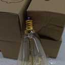 Vintage Edison Incandescent Light Bulbs Dimmable E12 40W ST48 Candelabra Bulbs, 2200K Amber Warm ST48 Squirrel Cage Lights 240 Lemuns Warm Decorate Restaurant Coffee Shop Kitchen, 110V (6-Pack)