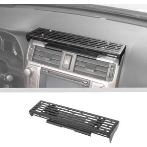 JWWY for 4runner Center Console Extension Holder Mount Dashboard Mounting Bracket Trim for 2010-2025 Toyota 4runner Interior Accessories, Alloy Black 2PCS