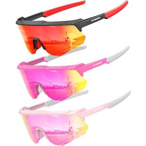 Polarized Sports Sunglasses for Women men, UV400 Protection, TAC Lenses for Running, Cycling, Baseball, Hiking