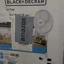 BLACK+DECKER 16" Stand Fan with Pedestal Base, Height Adjustable Pedestal Fan with Remote and Touch Control Panel, Free Standing Fan with 90-Degree Oscillating and 3-Speed Settings, White