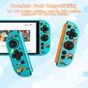3 x Protective Case Set Compatible with switch 2, Cute Cartoon Anti-Scratch Shockproof Cover, Anti-Fingerprint,Cute Animal Kingdom Design (Green)