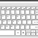 FENIFOX Keyboard Wireless, Ergonomic Compact Silent Quiet Low Profile USB Thin Slim Combo Full-Size 2.4G with Number Pad Portable for Laptop PC Computer - Silver and White