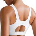 RUNNING GIRL High Impact Sports Bras for Women,Racerback Running Bra Workout Crop Tank Tops Longline Sports Bra Push Up, L