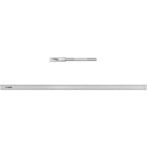 Alumicolor AlumiCutter Aluminum Straight Edge w/Blade for Office, School, Engineering and Framing, 48IN, Silver