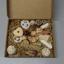 Natural Bird Toy Foraging Parrot Shredding Toys Box Conure Chewing Toys for Cockatiel Lovebird Parakeet Budgie Small-Medium Birds (Nature Color)