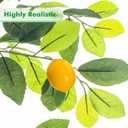 Jexine 2 Pack Artificial Lemon Tree 6 ft Tall Fake Plant Pre Potted Faux Lemon Tree Realistic Fruits for Indoor Home Decor Office Living Room