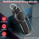 Waterproof Apple AirTag Holder With Emergency Whistle, Airtag Keychain Holder for Kids, Airtag Case for Outdoor Survival