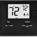 ELECTECK Non-Programmable Digital Thermostat for Home, up to 1 Heat/1 Cool with Large LCD Display, Compatible with Single Stage Electrical and Gas/Oil System, Black