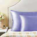 BEDELITE Satin Pillowcase for Hair and Skin, Super Soft Similar to Silk Pillow Cases 4 Pack with Envelope Closure, Cooling Pillowcases for Women Men (20"x40" King Size, Lilac)
