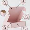 Small Shipping Boxes, 50 Pack Cardboard Box Corrugated Mailer Boxes Small Corrugated Boxes For Shipping Packaging Craft Gifts Giving Products, 6 x 4 x 1.6 Inches (Light Pink)