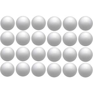 Crafjie 4 Inch Craft Foam Balls 24-Pack, Supplies Foam Balls for Christmas DIY Arts and Crafts, Smooth Polystyrene Foam Ball, for Decoration Household School Projects, White (4inch 24pc)