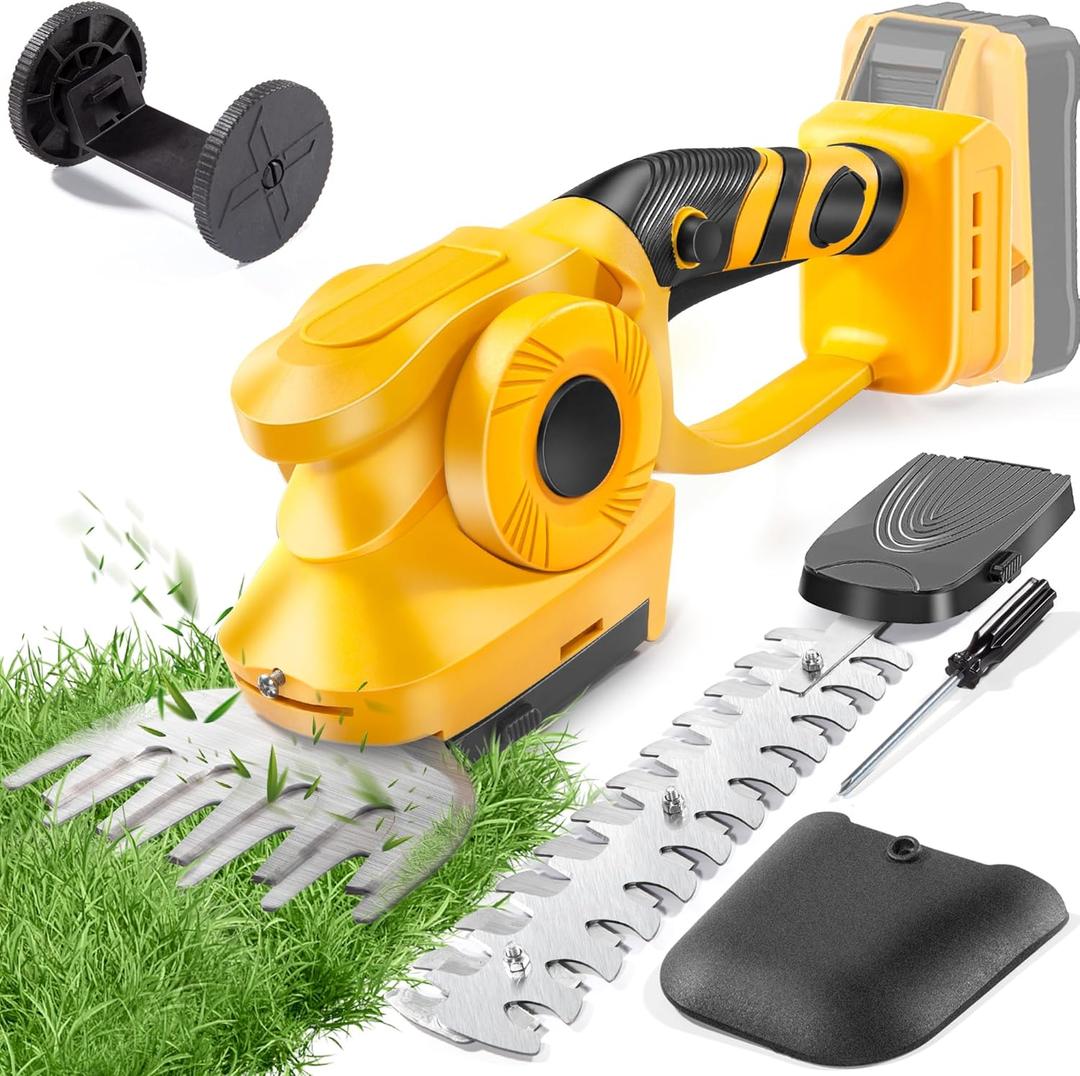 Hedge Trimmer Compatible with Dewalt 20V Battery (Battery Not Included) Cordless Bush Trimmer, Grass Shears, 2 in 1 Cordless Hedge Trimmer for Yard and Lawn