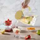 Glass Pitcher, Mituer 60oz Glass Water Pitchers with Handle and Lid, Tea Pitcher for Fridge, Iced Tea, Coffee Milk, Juice