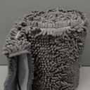 LOCHAS Luxury Bathroom Rug Shaggy Bath Mat 24 x 60 Inch, Washable Non Slip Bath Rugs for Bathroom Shower, Soft Plush Chenille Absorbent Carpets Mats, Gray (Grey)