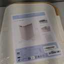 LONBET Laundry Basket with Lid, Made from Breathable Fabric | Aesthetic Clothes Hampers for Laundry with Side Handles & Sturdy Bamboo Frame (40 Gallons - Double, Beige)