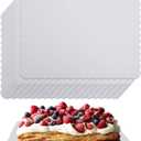 19 x 14 Inch White Greaseproof Rectangle Cake Boards 15 Pack