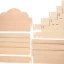 IMIKEYA Wooden Greeting Card Display Stand Postcard Display Shelf Tiered Rack for Retail Events