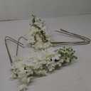 WOODZONE Artificial Hanging Flowers(White 6 stems approximately 42")