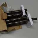 TONIAL 2 Pack Curtain Rods for Windows 48 to 84 Inch, Telescoping Splicing 3/4 Inch Single Rods for Windows Decorative Drapery Rod 32 to 86 with Small Finial, Bronze