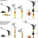 Aquoxs Pressure Washer Gun, Cordless Power Washer, Durable Stainless Steel, 360° Rotating for Three Spray Modes, Universal Compatibility