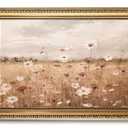 LHHJDIO Vintage Gold Framed Wall Art Moody Floral Canvas Wall Art Light Academia Cottage Room Decor Classic Still Life Books Art Prints for Bedroom Living Room Study 12"x16"