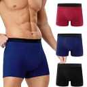 YESWEL Men's Incontinence Underwear, Leak Proof Washable Reusable Cotton Boxer Brief, Heavy Flow Bladder Leak 3 Pack (Multicolor, Large)