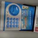 Piggy Bank for Kids, Electronic Mini ATM Bank with Password for Boys Girls, Money Saving Box with Auto Grab Bill Slot, Cash Coin Can Money Safe Toy, Birthday for Age 3-12, Blue, 5.3 x 7.9 x 5.5 inches